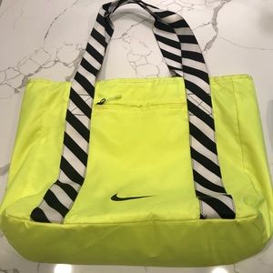 Neon Yellow Nike Tote Bag